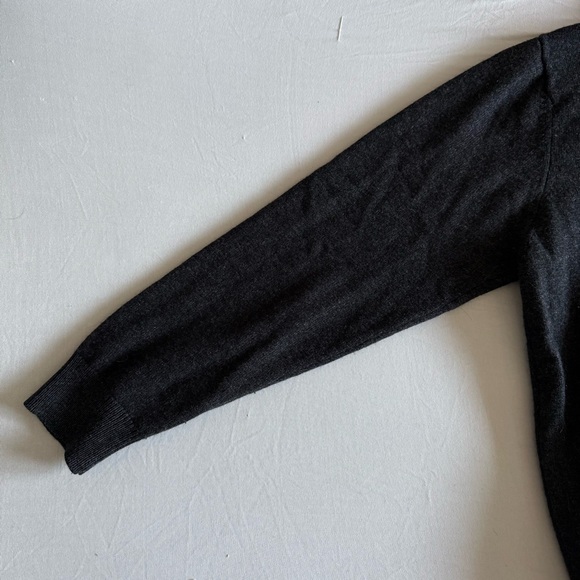 LL‎ Bean Lambs Wool Henley Sweater Mens Medium Gray Fisherman Coastal Outdoors - Picture 6 of 15